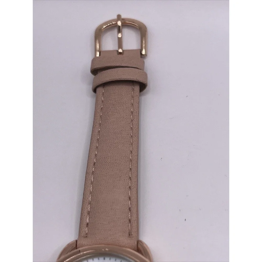 Accutime Women's Quartz Watch Rose Gold Case Pink Band-‎ New Battery